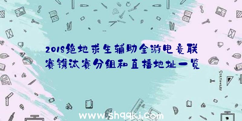 2018绝地求生辅助全游电竞联赛镌汰赛分组和直播地址一览