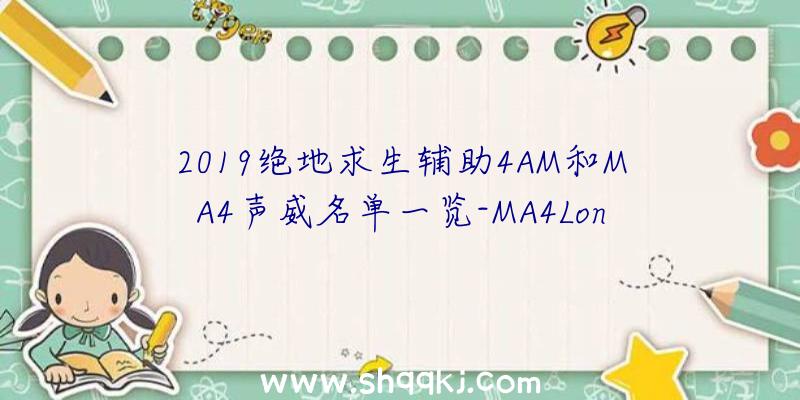 2019绝地求生辅助4AM和MA4声威名单一览-MA4Long成饮水机办理员