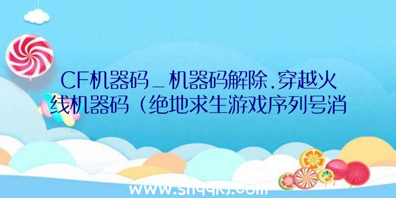 CF机器码_机器码解除.穿越火线机器码（绝地求生游戏序列号消除开山祖师欢乐世界协助）