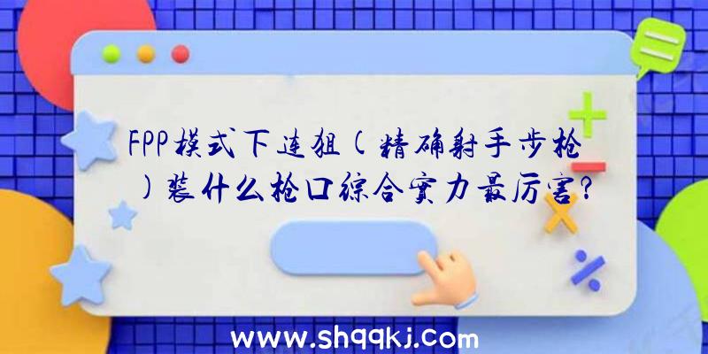 FPP模式下连狙(精确射手步枪)装什么枪口综合实力最厉害？