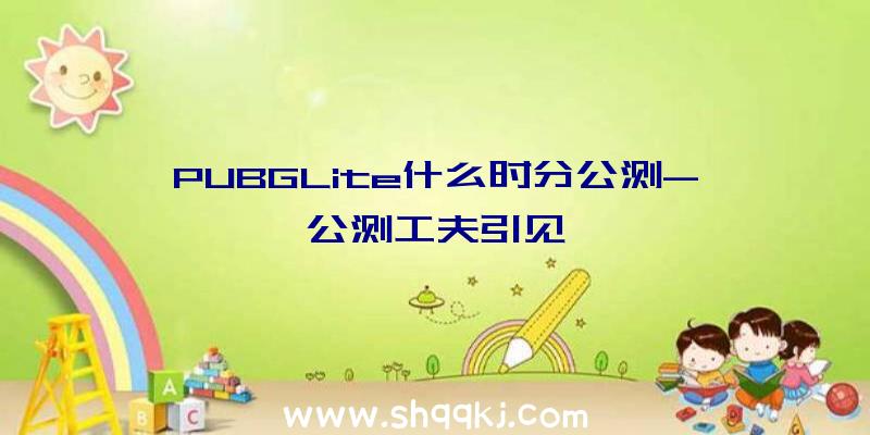 PUBGLite什么时分公测-公测工夫引见