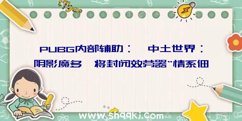 PUBG内部辅助：《中土世界：阴影魔多》将封闭效劳器“情系佃猎”和“指环王”造诣/奖杯仍可解锁