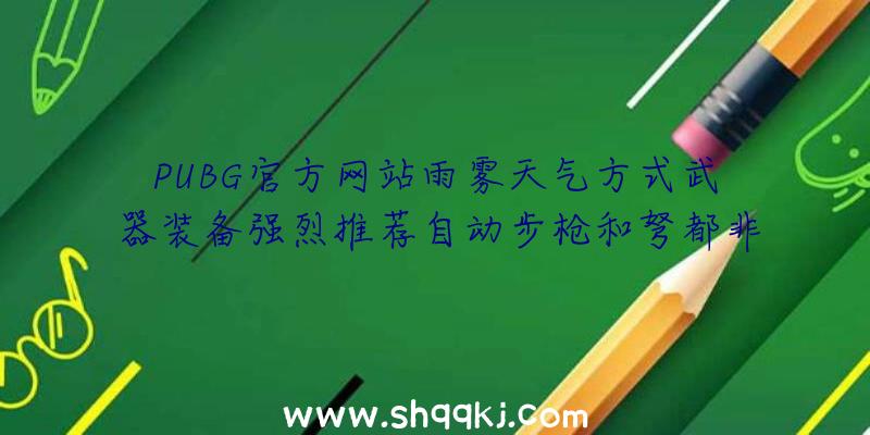 PUBG官方网站雨雾天气方式武器装备强烈推荐自动步枪和弩都非常好