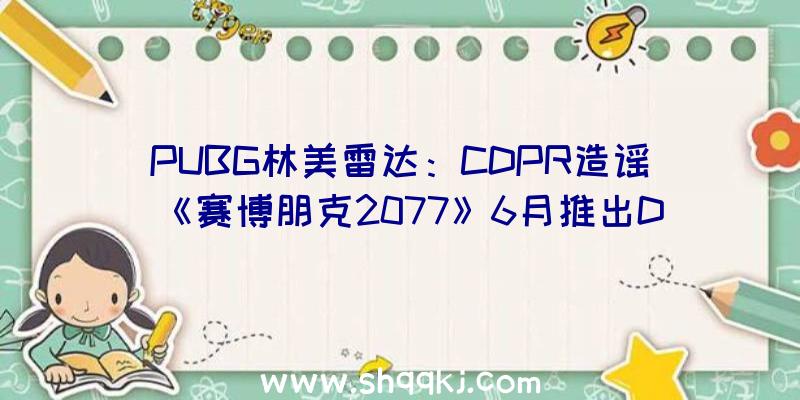 PUBG林美雷达：CDPR造谣《赛博朋克2077》6月推出DLC传言是不准确的