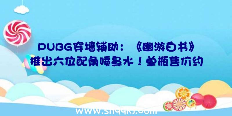 PUBG穿墙辅助：《幽游白书》推出六位配角喷鼻水！单瓶售价约6600日元