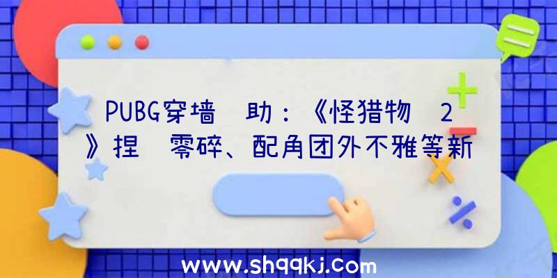 PUBG穿墙辅助：《怪猎物语2》捏脸零碎、配角团外不雅等新谍报地下！联动“牙猎犬”将于7月15日上线