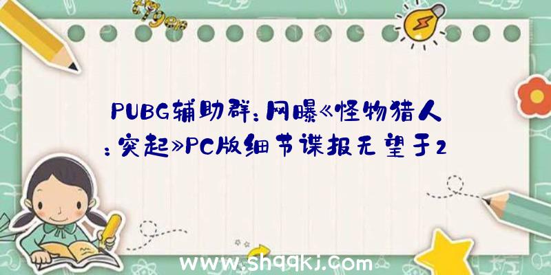 PUBG辅助群：网曝《怪物猎人：突起》PC版细节谍报无望于2022年出售