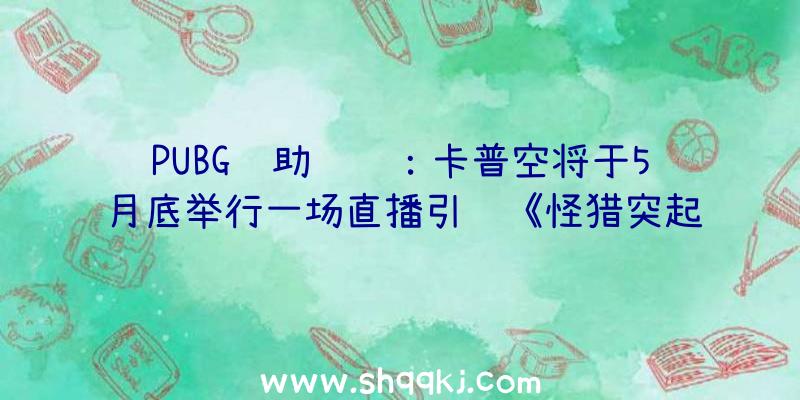 PUBG辅助资讯：卡普空将于5月底举行一场直播引见《怪猎突起》3.0!更新包年夜小约为1.4G