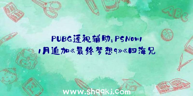 PUBG透视辅助：PSNow11月追加《最终梦想9》《四海兄弟：最终版》《湛蓝》等三款游戏