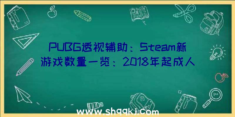 PUBG透视辅助：Steam新游戏数量一览：2018年起成人游戏如雨后春笋层出不穷