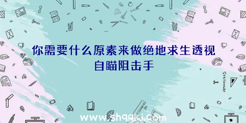 你需要什么原素来做绝地求生透视自瞄阻击手