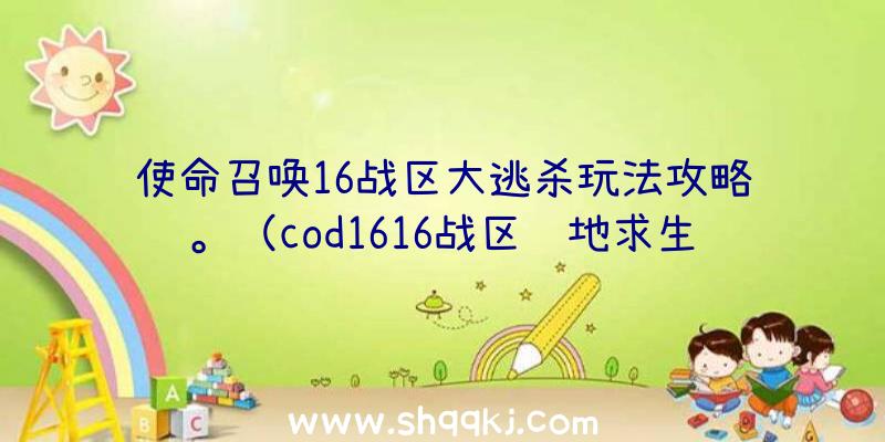 使命召唤16战区大逃杀玩法攻略。（cod1616战区绝地求生游戏玩法攻略大全）