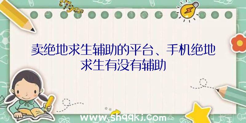 卖绝地求生辅助的平台、手机绝地求生有没有辅助