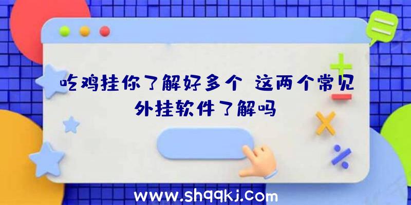 吃鸡挂你了解好多个？这两个常见外挂软件了解吗？