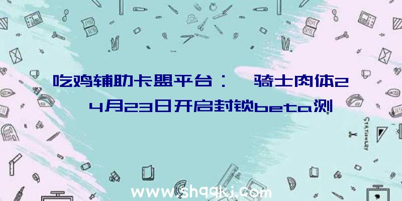 吃鸡辅助卡盟平台：《骑士肉体2》4月23日开启封锁beta测试少量中世纪冷武器搏斗举措