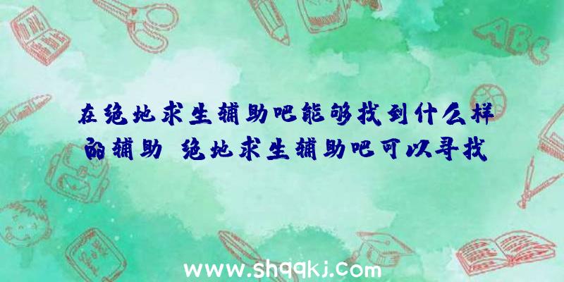 在绝地求生辅助吧能够找到什么样的辅助（绝地求生辅助吧可以寻找哪些？）