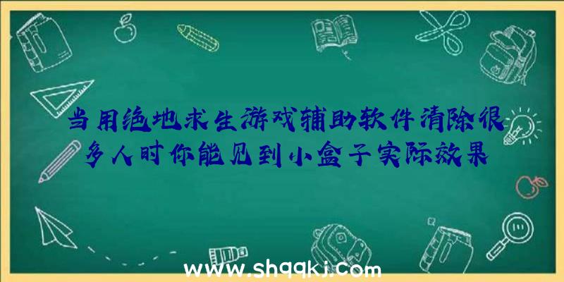 当用绝地求生游戏辅助软件清除很多人时你能见到小盒子实际效果