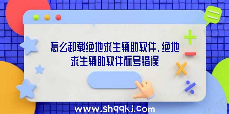 怎么卸载绝地求生辅助软件、绝地求生辅助软件标号错误