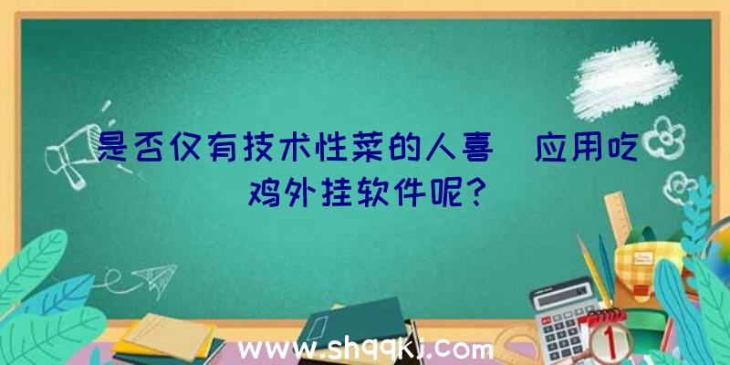 是否仅有技术性菜的人喜歡应用吃鸡外挂软件呢？