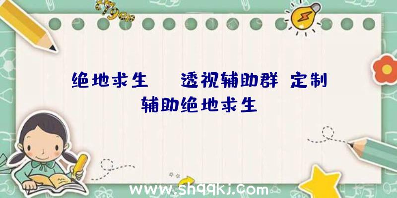 绝地求生iOS透视辅助群、定制辅助绝地求生