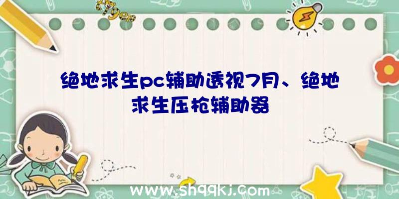 绝地求生pc辅助透视7月、绝地求生压枪辅助器