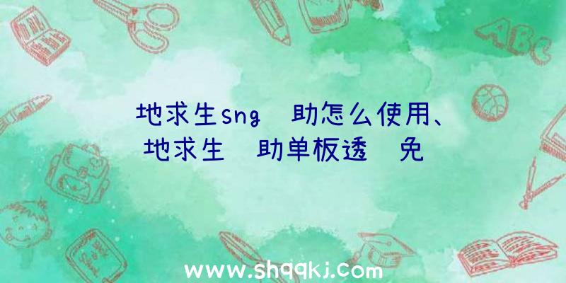 绝地求生sng辅助怎么使用、绝地求生辅助单板透视免费