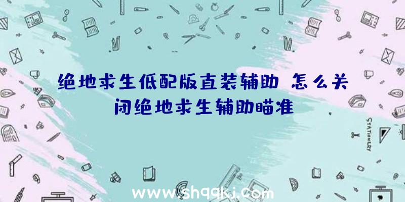 绝地求生低配版直装辅助、怎么关闭绝地求生辅助瞄准