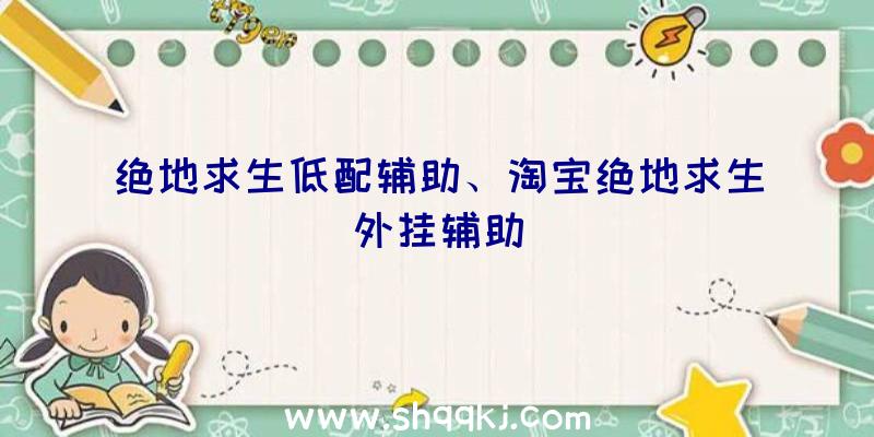 绝地求生低配辅助、淘宝绝地求生外挂辅助