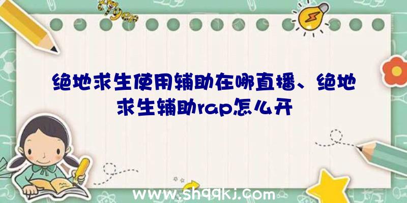 绝地求生使用辅助在哪直播、绝地求生辅助rap怎么开