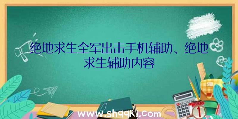 绝地求生全军出击手机辅助、绝地求生辅助内容