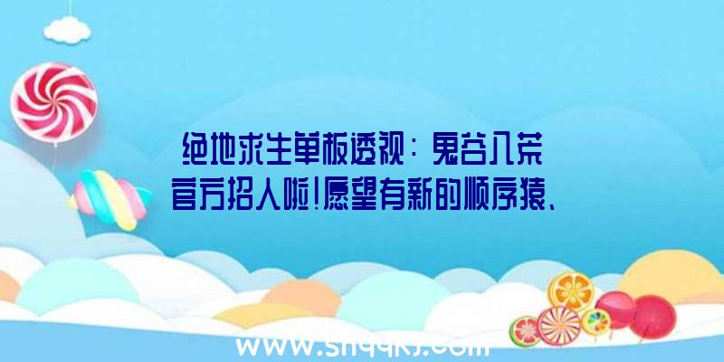 绝地求生单板透视：《鬼谷八荒》官方招人啦!愿望有新的顺序猿、筹划、美术年夜神参加部队