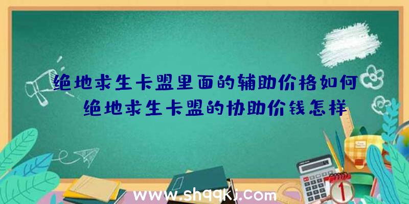 绝地求生卡盟里面的辅助价格如何！（绝地求生卡盟的协助价钱怎样）