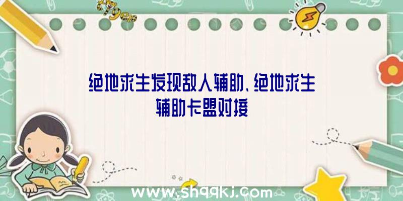 绝地求生发现敌人辅助、绝地求生辅助卡盟对接