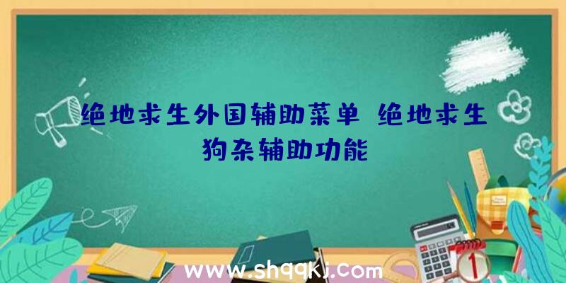 绝地求生外国辅助菜单、绝地求生狗杂辅助功能