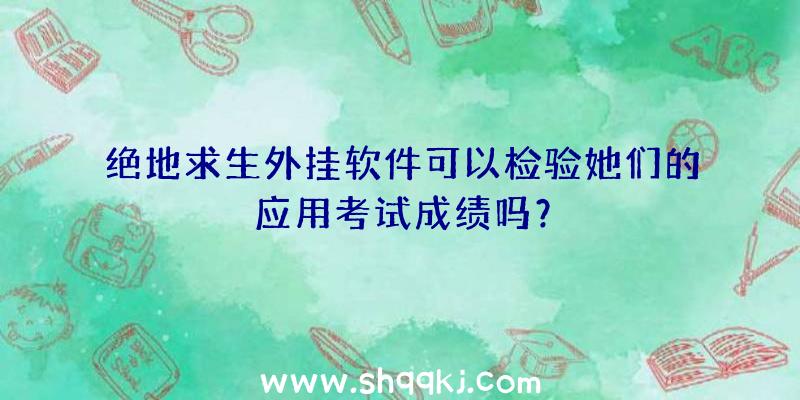 绝地求生外挂软件可以检验她们的应用考试成绩吗？