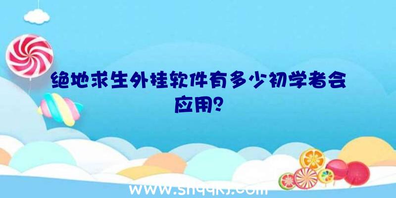 绝地求生外挂软件有多少初学者会应用？