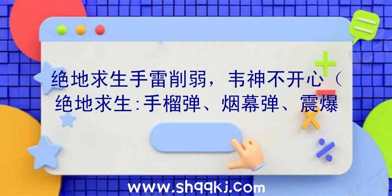 绝地求生手雷削弱，韦神不开心（绝地求生:手榴弹、烟幕弹、震爆弹均有一定的变化）