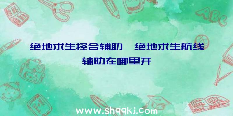 绝地求生择合辅助、绝地求生航线辅助在哪里开