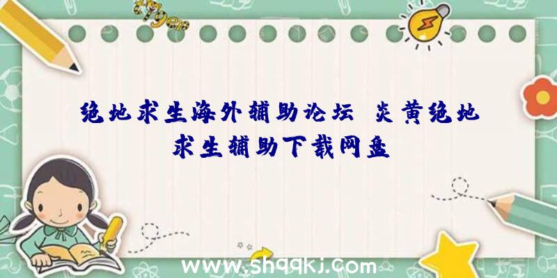 绝地求生海外辅助论坛、炎黄绝地求生辅助下载网盘