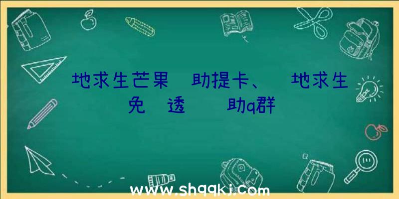 绝地求生芒果辅助提卡、绝地求生免费透视辅助q群