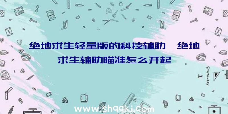 绝地求生轻量版的科技辅助、绝地求生辅助瞄准怎么开起