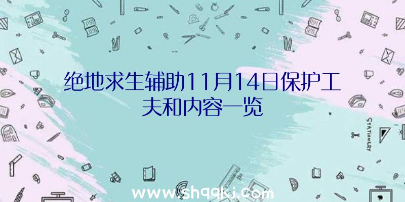 绝地求生辅助11月14日保护工夫和内容一览