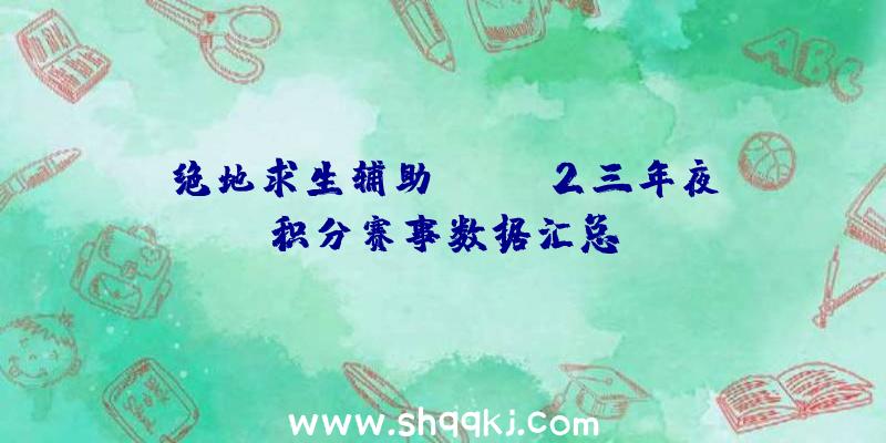 绝地求生辅助PCPIS2三年夜积分赛事数据汇总