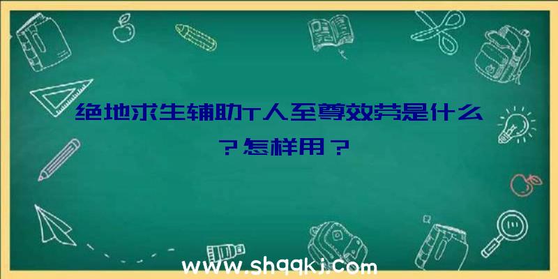 绝地求生辅助T人至尊效劳是什么？怎样用？