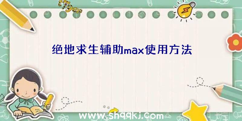 绝地求生辅助max使用方法