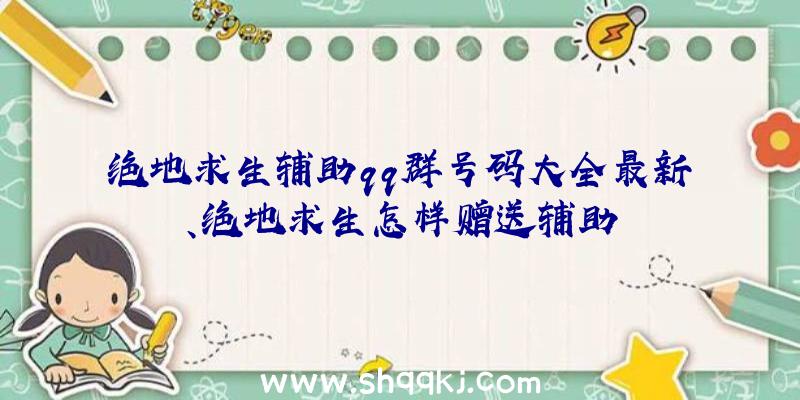 绝地求生辅助qq群号码大全最新、绝地求生怎样赠送辅助