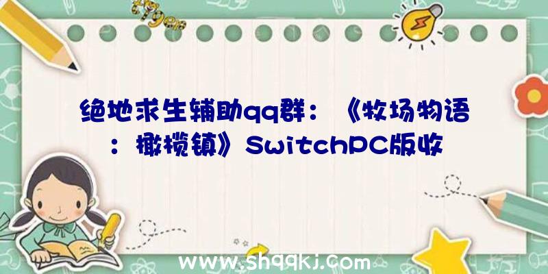 绝地求生辅助qq群：《牧场物语：橄榄镇》SwitchPC版收费更新上线：追加新事情和义务