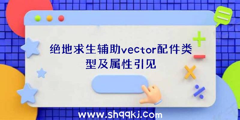 绝地求生辅助vector配件类型及属性引见