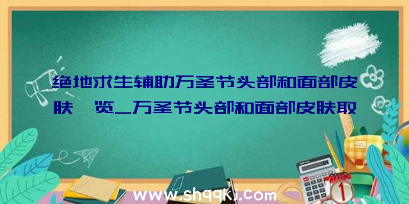 绝地求生辅助万圣节头部和面部皮肤一览_万圣节头部和面部皮肤取得办法