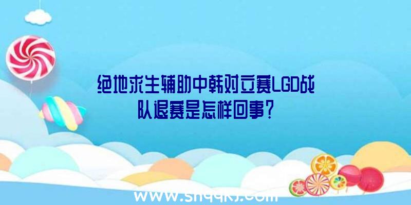 绝地求生辅助中韩对立赛LGD战队退赛是怎样回事？